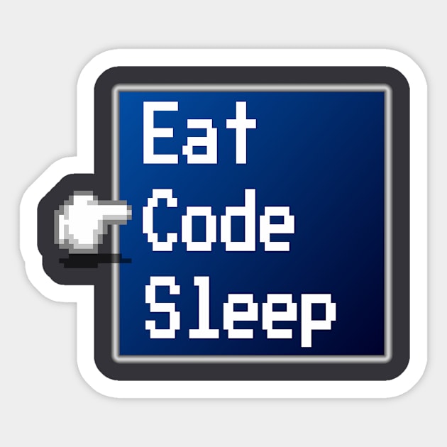 Eat Code Sleep Selection Sticker by Bruce Brotherton